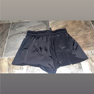 Girls Black Active Skort with Elastic Drawstring Waist